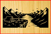 Mountain Landscape Silhouette Puzzle, a Seasonal Illustration by Designer_Momina (Thumbnail 4 of 10)