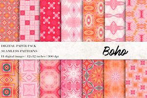 Boho Tribal Digital Papers