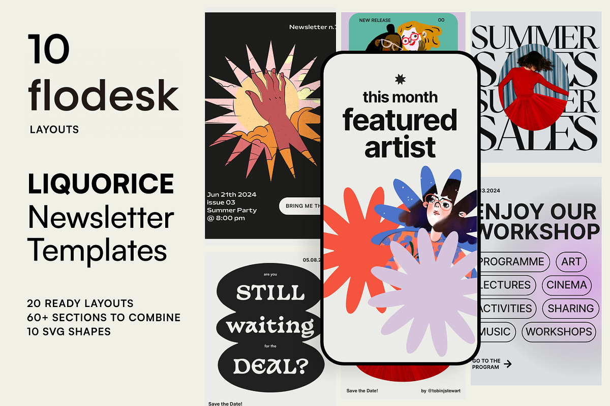 Flodesk Newsletter Templates, an Email Template by Sparrow & Snow (Photo 1 of 12)
