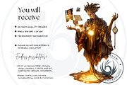 Mystic Dreamweaver Clipart Set, a Person Illustration by ThatsDesign Art (Thumbnail 2 of 9)