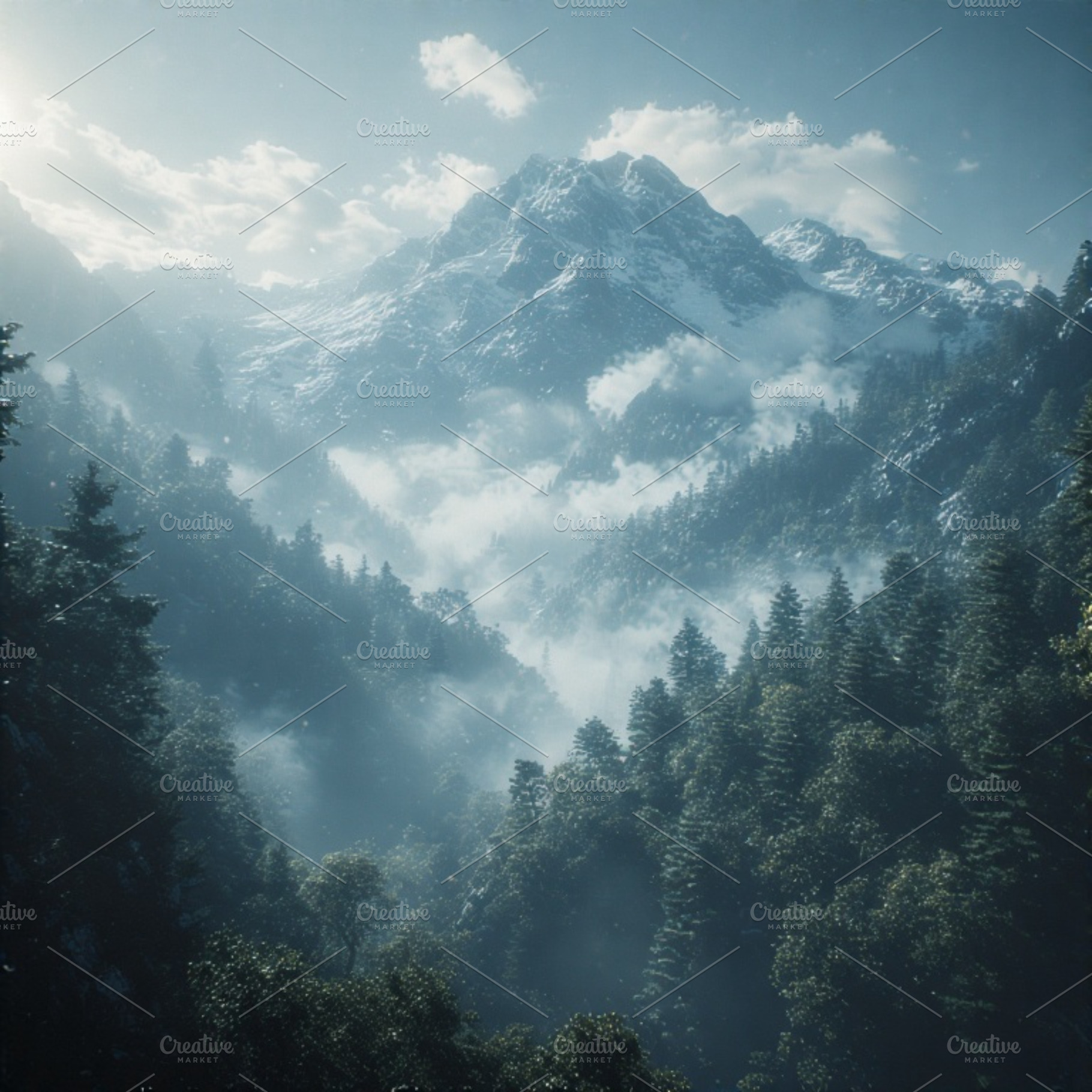 Misty Wilderness moutain forest, a Photo by ComfortQ