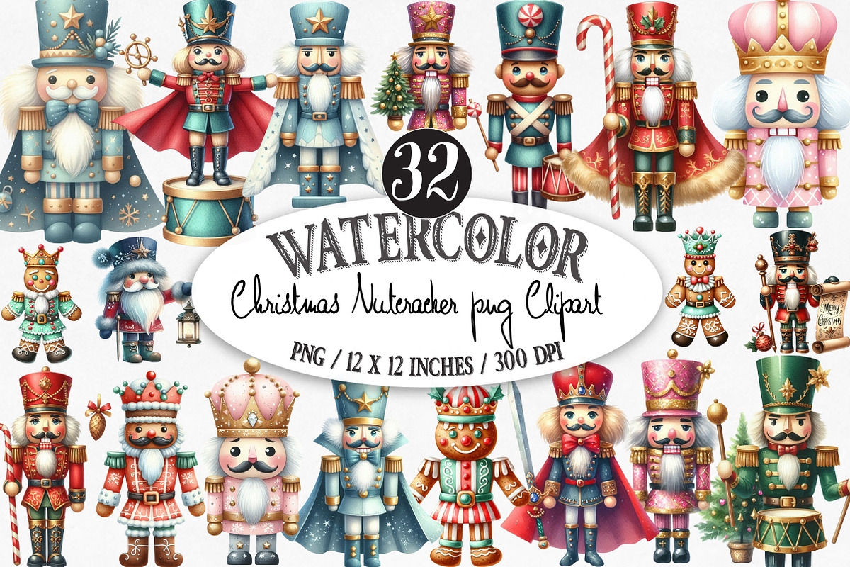 Christmas Nutcracker PNG Clipart, an Illustration by Designking (Photo 1 of 5)