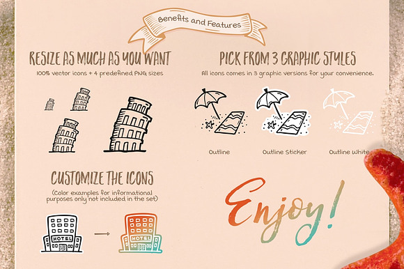 Travel Hand Drawn Icons