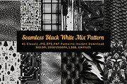 41 seamless black white mix pattern, a Pattern Graphic by ARTOZEN DIGITAL (Thumbnail 1 of 14)