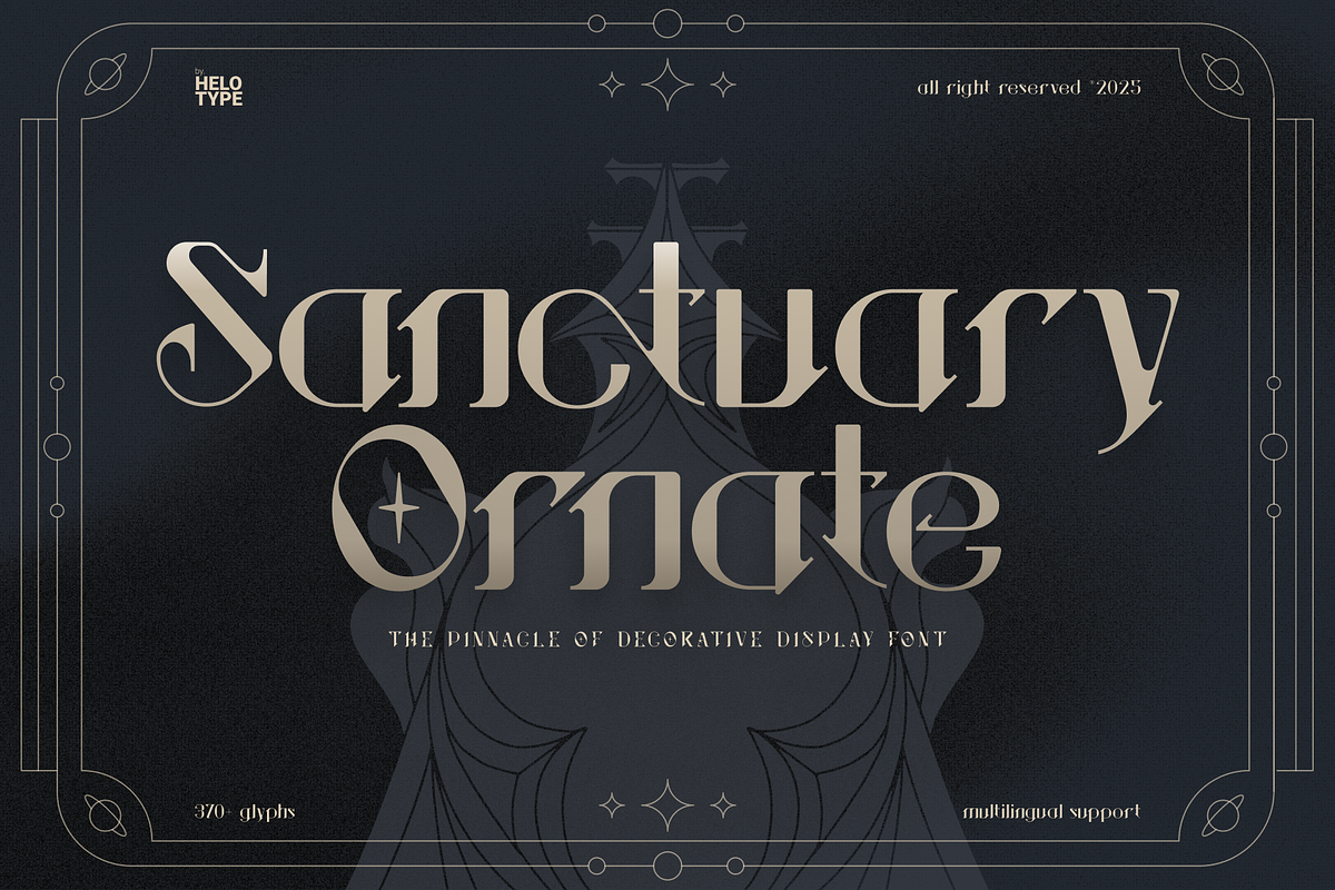 Sanctuary Ornate, a Serif Font by Helotype (Photo 1 of 9)
