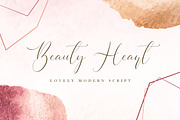 Beauty Heart - Lovely Script Font, a Script Font by StringLabs (Thumbnail 1 of 13)