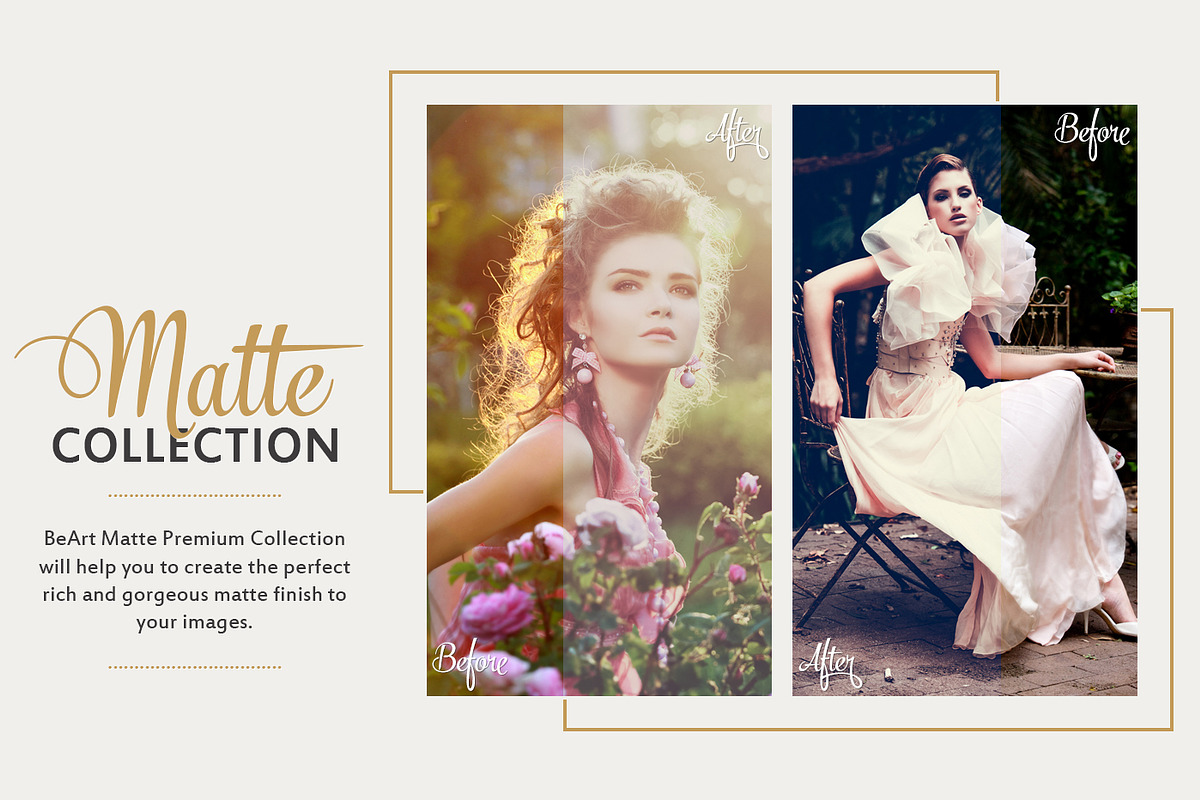 Matte Premium Photoshop Actions, an Action Add-On by BeArt-Presets (Photo 3 of 5)