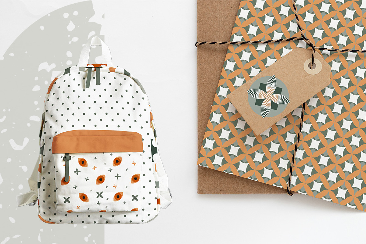 Autumn Geometric Seamless Patterns, a Pattern Graphic by KomannaArt (Photo 6 of 8)