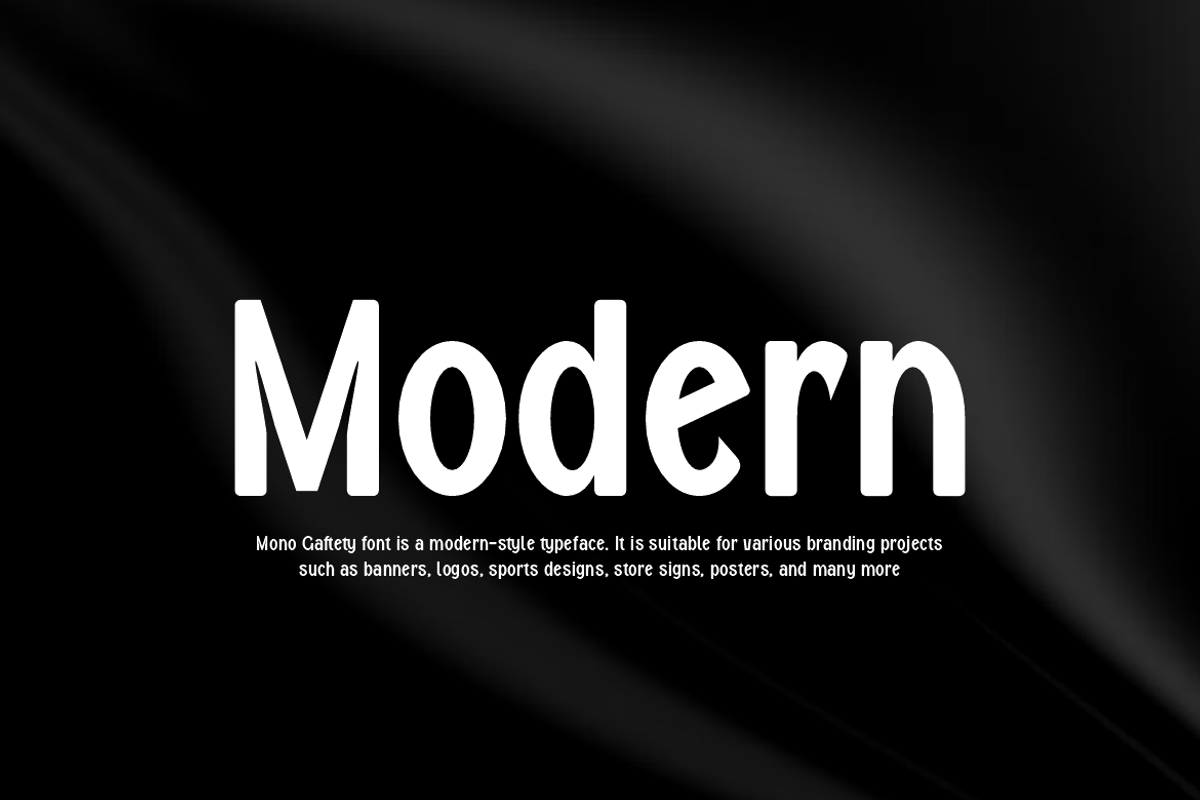 Mono Gaftety - Brand Identity Font, a Sans Serif Font by QR Design Studio (Photo 3 of 15)