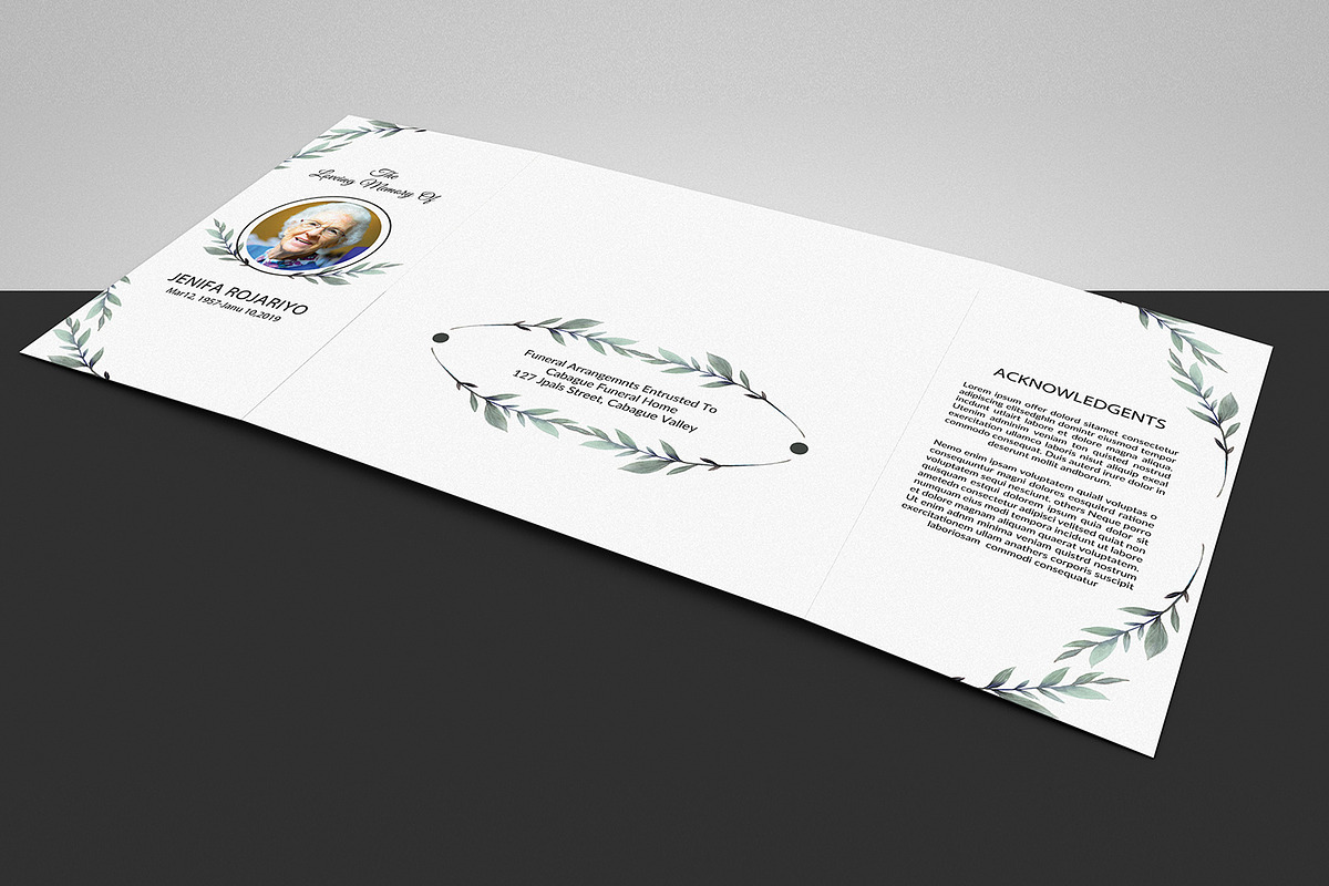 Funeral Program Template, a Brochure Template by Template Shop (Photo 4 of 4)