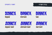 BINNEK | Athletic Font, a Font by twinstd (Thumbnail 2 of 14)