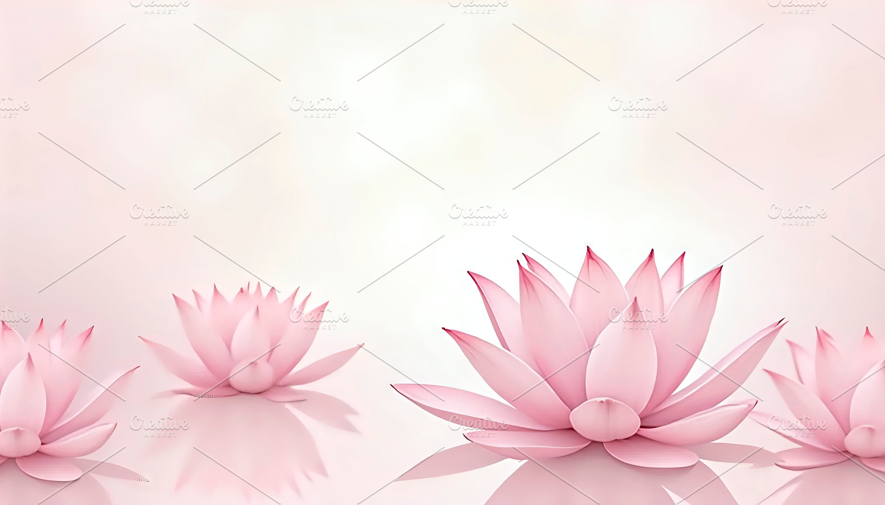 Pink Lotus Floral Pattern Over Gradi, a Photo by LOGOCREATIVE