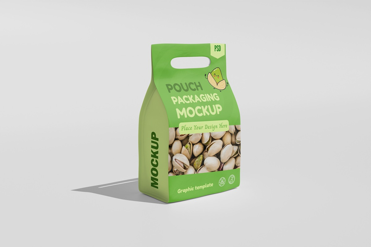 Pouch Packaging Mockup, a Packaging Mockup by Pexelyou (Photo 3 of 6)