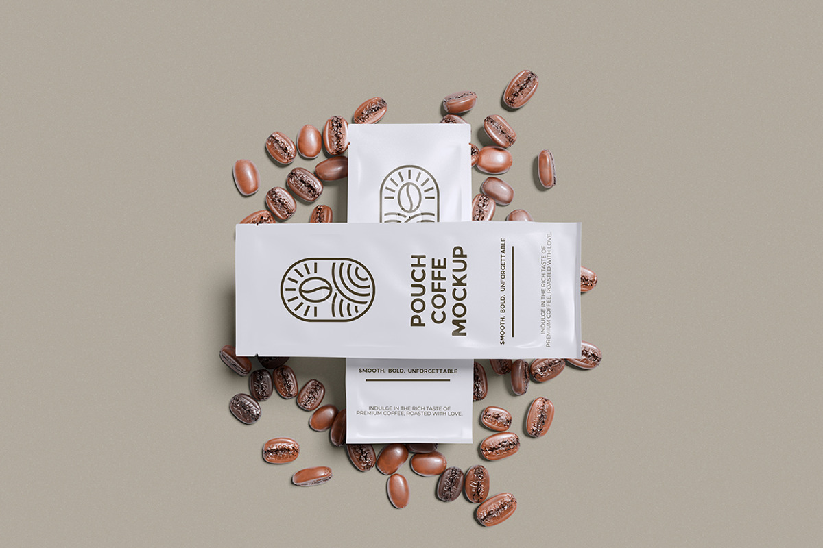 Coffe Pouch Mockup, a Packaging Mockup by Pikachudesign (Photo 4 of 5)