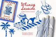 Whimsy Seaside Summer Doodle Bundle, a Seasonal Illustration by Red Ink (Thumbnail 1 of 9)