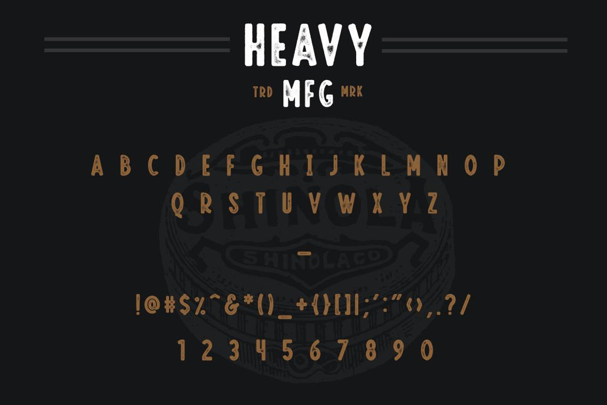 Heavy MFG - Vintage Sans Serif Fonts preview 5