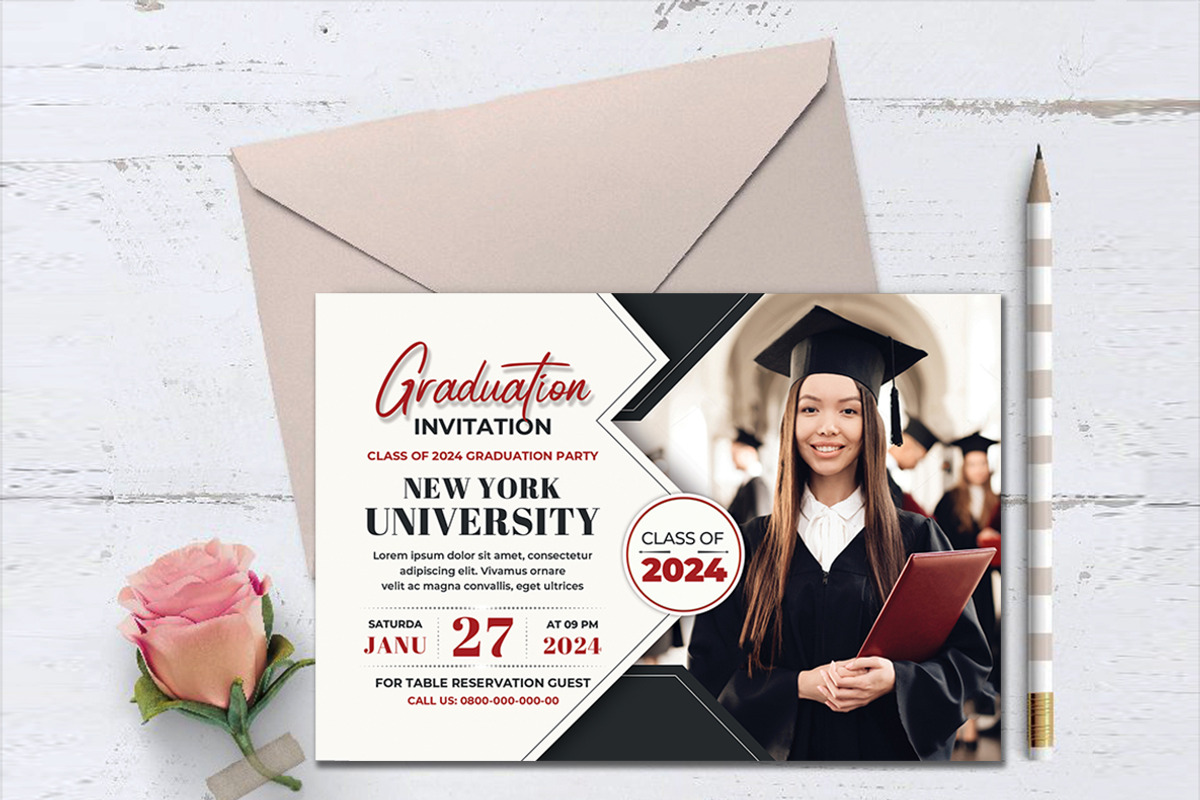 Graduation Invitation, an Invitation Template by AfzaalGraphics (Photo 2 of 4)