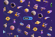 Space 3D Icons, an Object 3D Model by Rakata Studio (Thumbnail 6 of 7)
