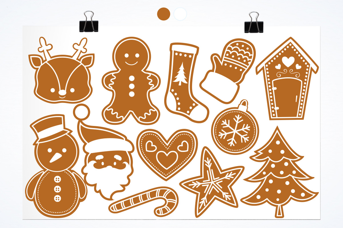 Gingerbread Cookies, an Illustration by PrettyBundles (Photo 2 of 5)