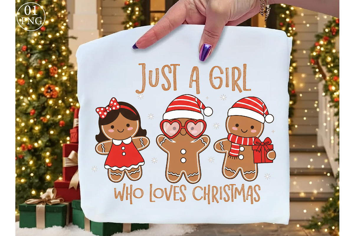 Just a Girl Who Loves Christmas Png, an Illustration by Libby Wishes (Photo 1 of 8)