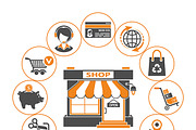 Internet Shopping, an Outline Icon by TAlex (Thumbnail 4 of 7)