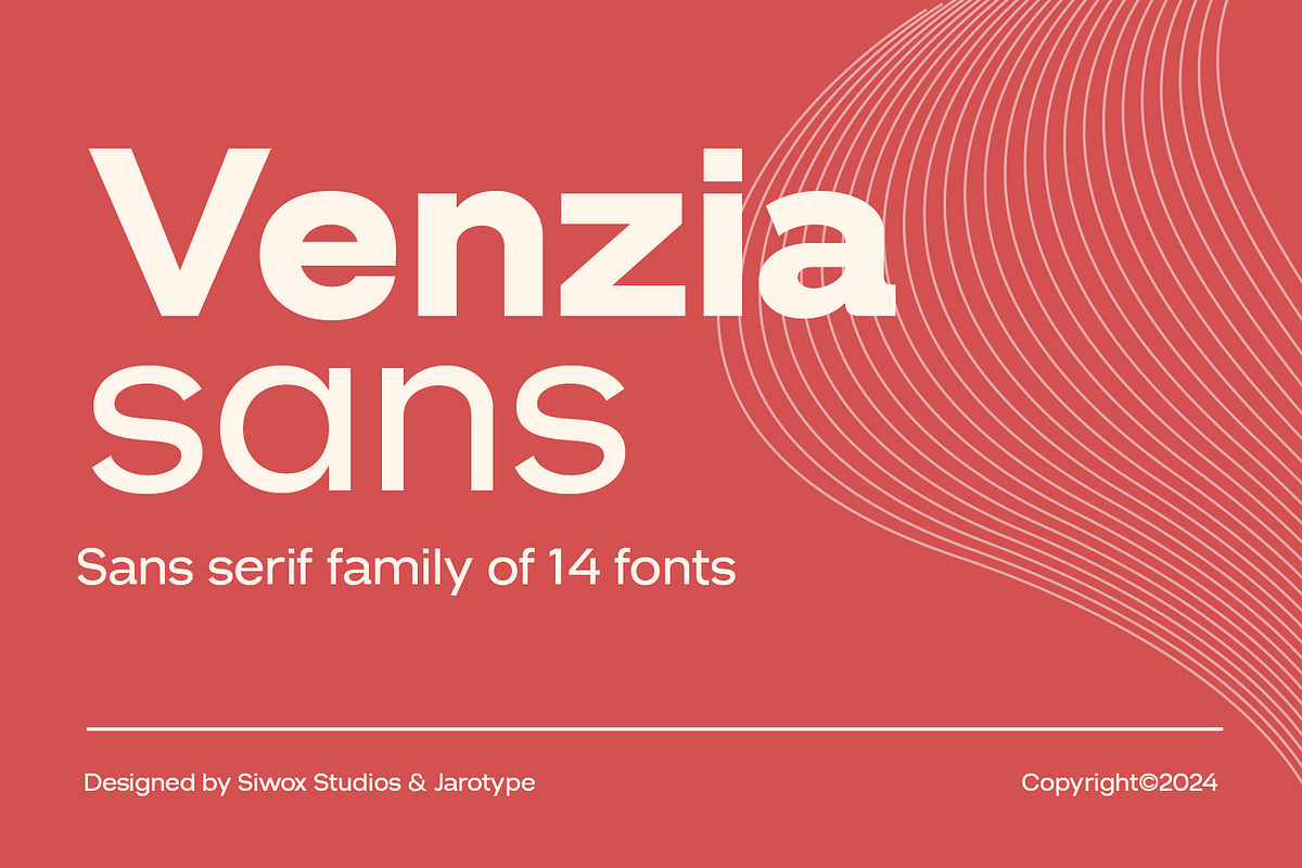 Venzia Sans Family Fonts, a Sans Serif Font by Siwox Studios (Photo 1 of 10)