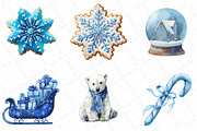 Blue Christmas Clipart Sublimation, an Illustration by DreamPrint404 (Thumbnail 3 of 5)