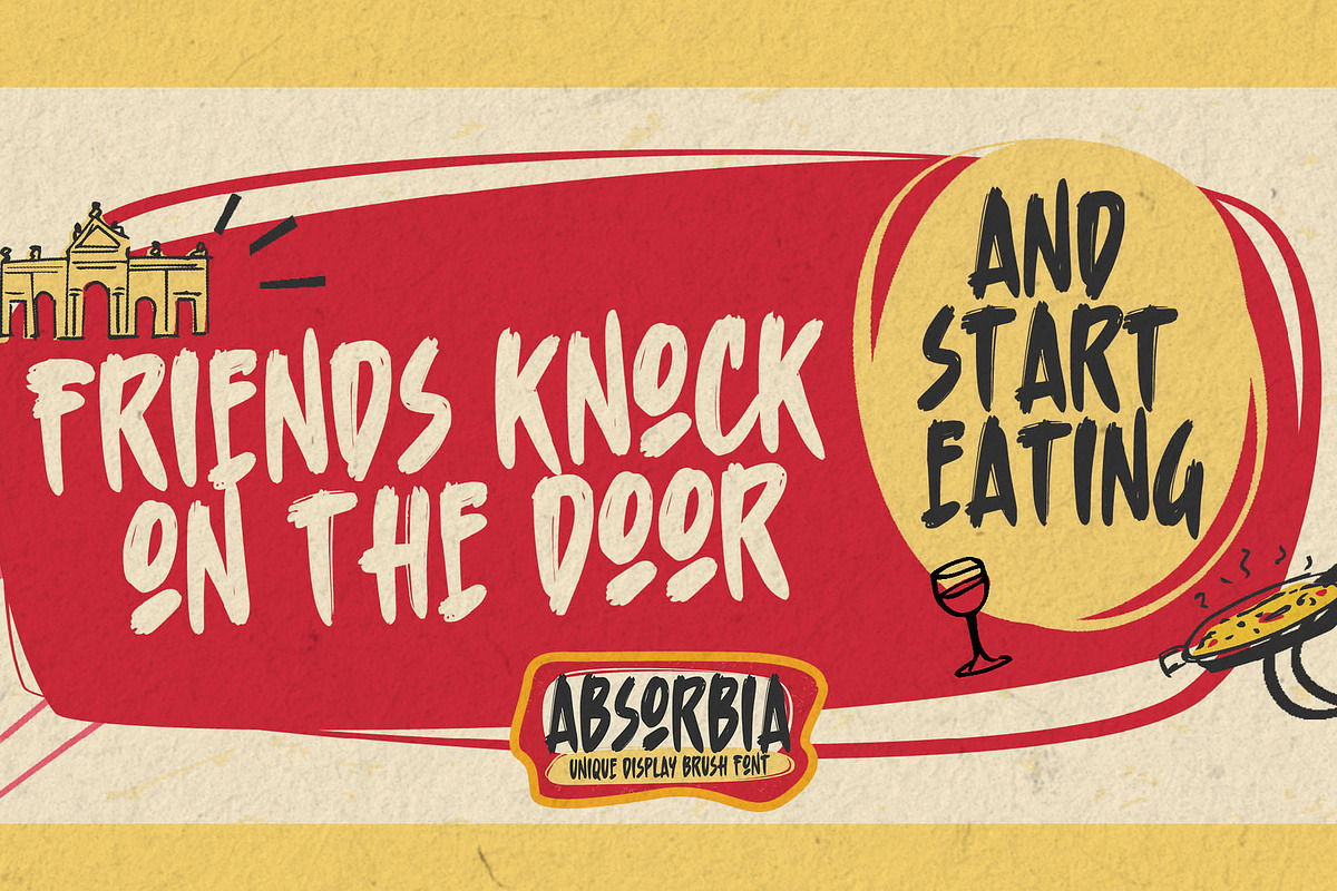Absorbia – Unique Display Brush Font, a Handwritten Font by Almarkhatype (Photo 2 of 8)