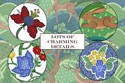 Crewelwork Patterns Jacobean Style, a Pattern Graphic by RachelStudio (Thumbnail 6 of 10)