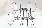 Happy Calligraphy | Script Font, a Handwritten Font by Scratchones (Thumbnail 1 of 8)