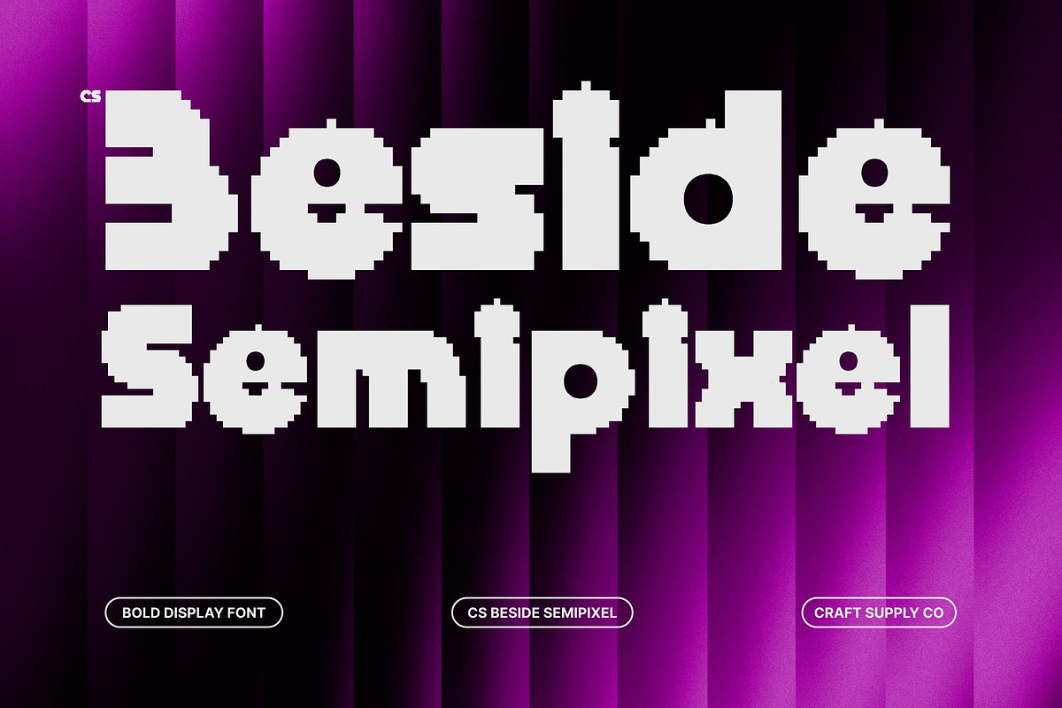 CS Beside Semipixel, a Sans Serif Font by Craft Supply Co. (Photo 1 of 8)