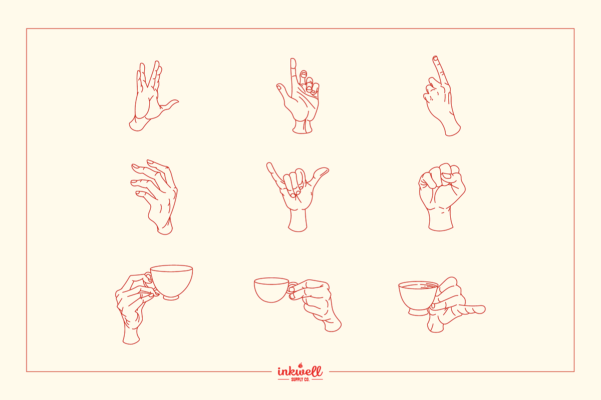 Vector Hand Illustrations Set 2, an Illustration by Inkwell Supply Co (Photo 22 of 27)