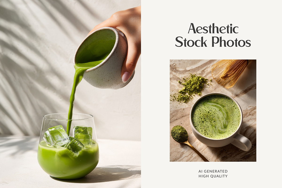 Aesthetic Matcha Stock Photos, a Food & Drink Photo by HipFonts (Photo 7 of 10)