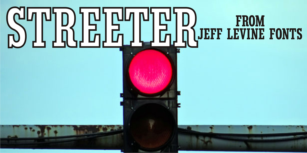 Streeter JNL, a Slab Serif Font by Jeff Levine Fonts
