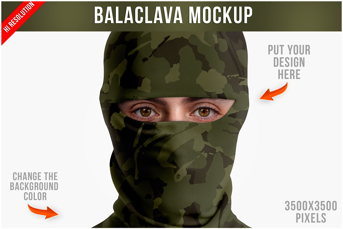 Balaclava Mockup PSD, a Mask Mockup by Bruno's Shop (Photo 1 of 4)