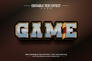 Game 3D Editable Text Effect