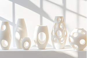 Artistic 3D printed vases showcasing, an Arts & Entertainment Photo by Lermont51