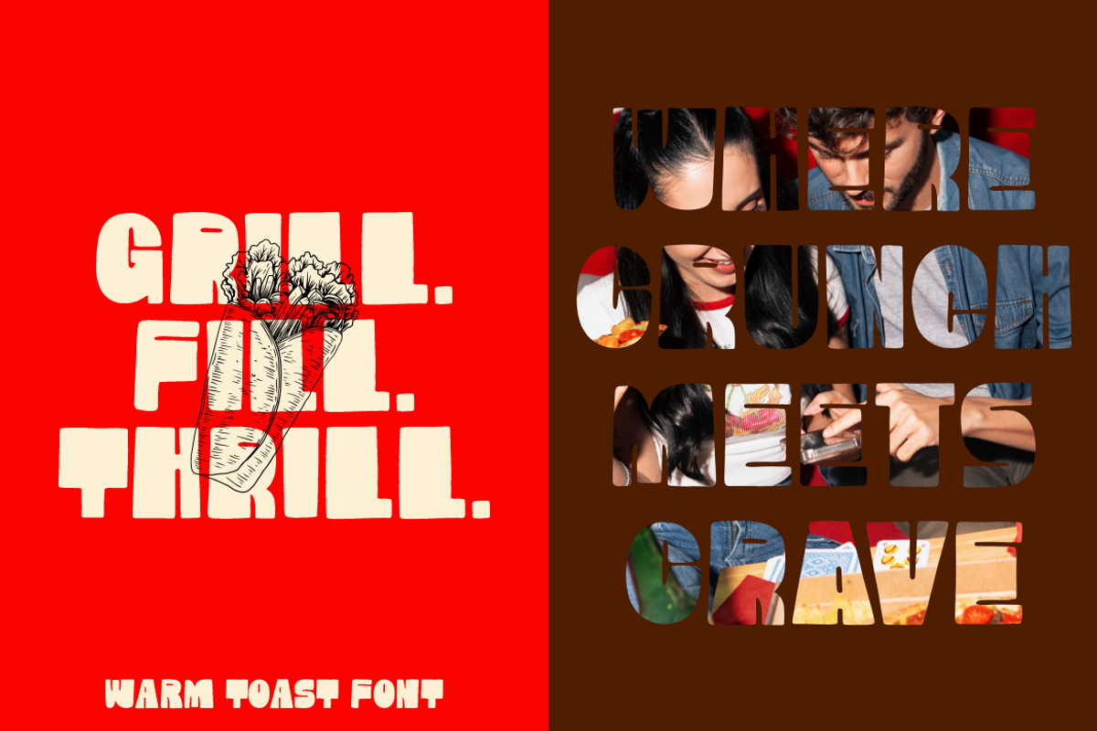 Warm Toast Playful Fat Sans, a Font by PutraCetol Studio (Photo 3 of 5)