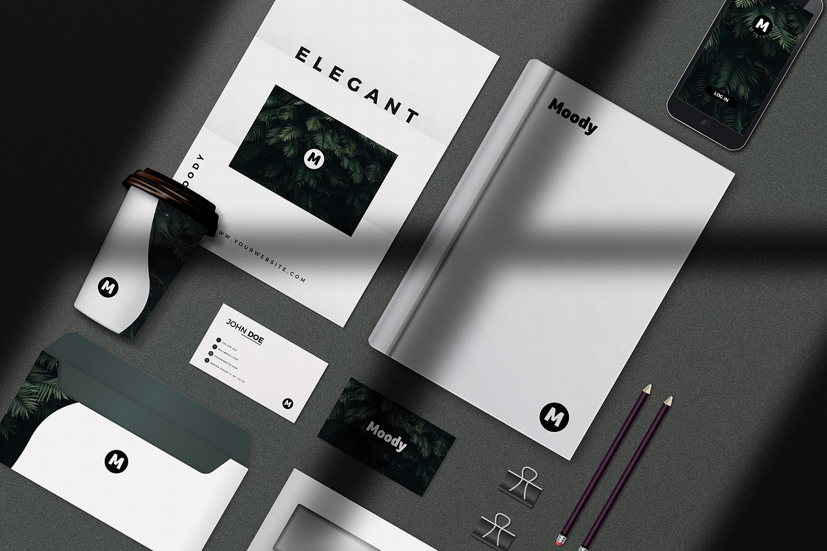 Moody Stationery Mockup Bundle, a Print Template by AndrewPixel (Photo 8 of 11)