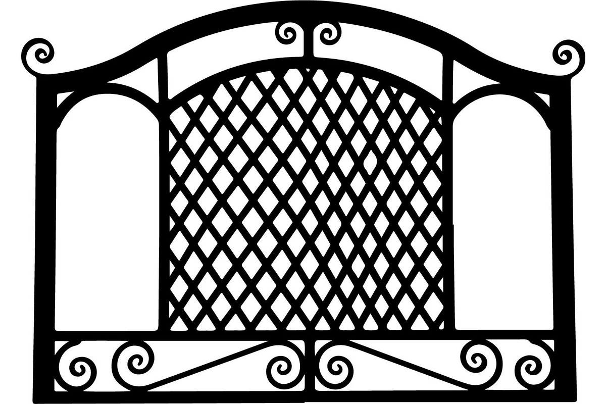 Decorative Iron Grill Scroll Panel, an Object Graphic by Creativeshirt (Photo 3 of 18)