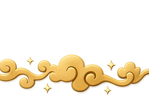 Mid autumn festival golden cloud dec, an Illustration by Dvoevnore photos