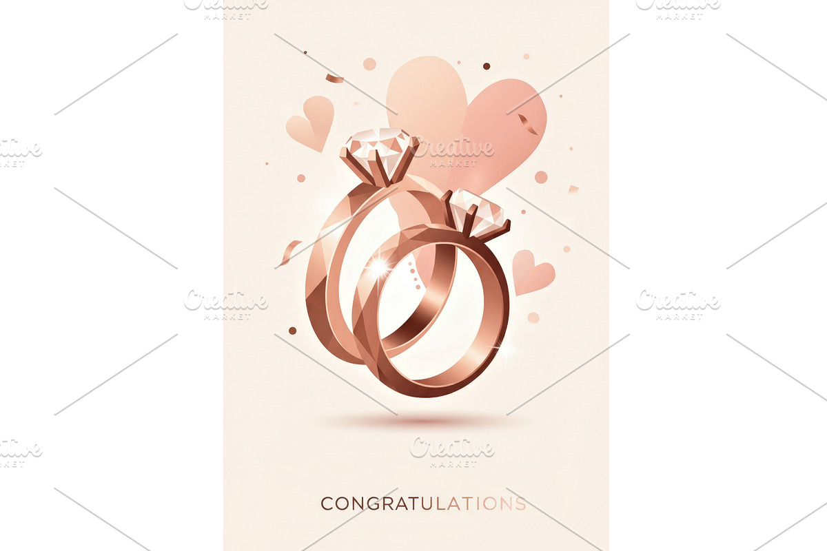 Elegant illustration of two diamond, an Illustration by tilialucida