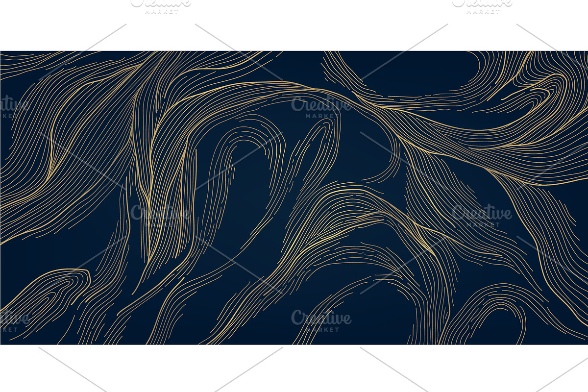 Line Art Clouds and Waves, a Pattern Graphic by Marylia (Photo 12 of 28)