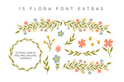 Flora Color Display Font, a Font by On the Mark Designs (Thumbnail 3 of 8)