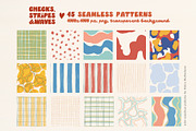 Stripe Wave Dot Tile Retro patterns, a Pattern Graphic by Yuliya Derbisheva (Thumbnail 4 of 13)