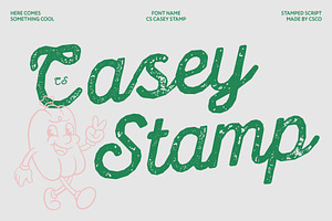 CS Casey Stamp, a Script Font by Craft Supply Co.