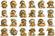 Whimsical Summer Hedgehog Clipart, a Seasonal Illustration by designcity5 (Thumbnail 2 of 5)