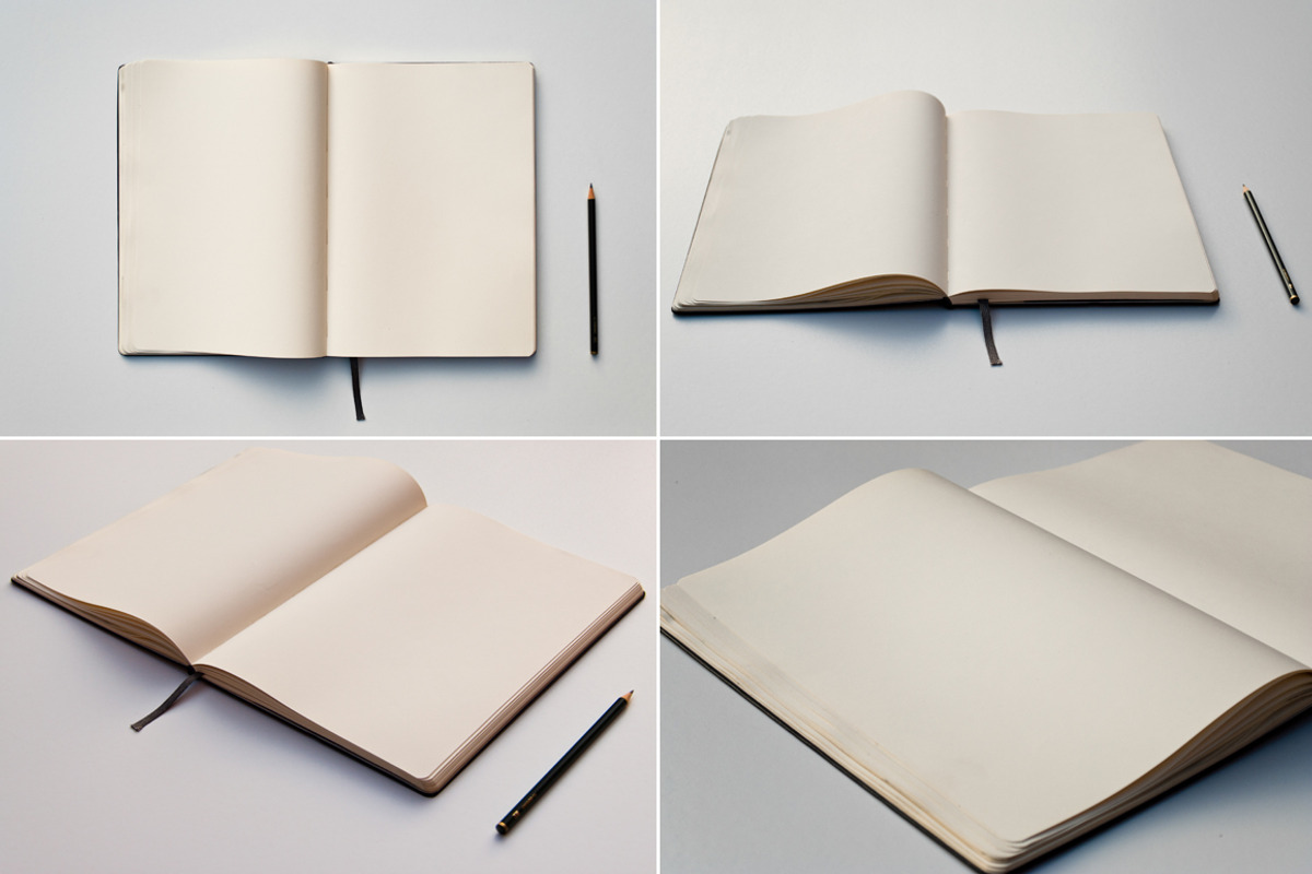 Sketch Book Mockups, a Pens & Pencil Mockup by Andre28 (Photo 2 of 5)