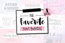 Favorite Font Bundle, 8 fonts