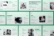 White Green Pitch Deck Google Slide, a Presentation Template by graphicook (Thumbnail 1 of 4)